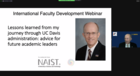 International Faculty Development Webinar 