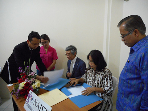 NAIST's First Overseas Education Collaborative Office; Opening of NAIST Indonesia Office (April 1, 2016)