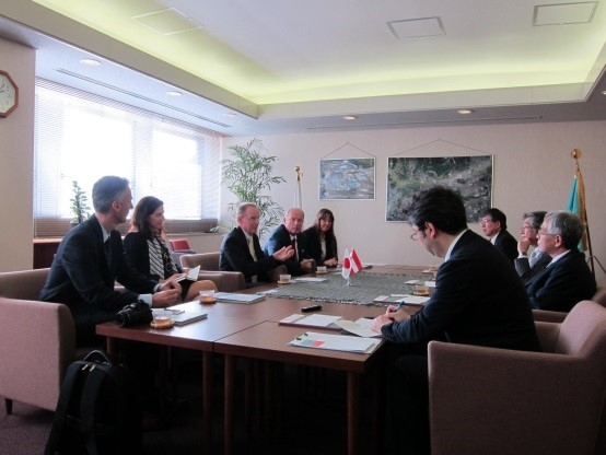 Rector Fritz Schmöllebeck and the group of delegates (University of Applied Science Technikum Wien, Austria) Visit (September 26, 2016)