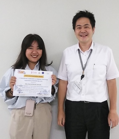 Ms. Kamolchanok Sarisuta (Nanomaterials and Polymer Chemistry Lab) receives AMF-AMEC 2021 Best Oral Presentation Award