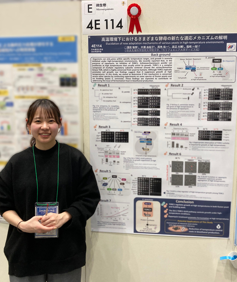 Mizuki Asada from the Laboratory of Microbial interaction has received the Hot Topics Award at The 2025 Annual Meeting of Japan Society for Bioscience, Biotechnology, and Agrochemistry