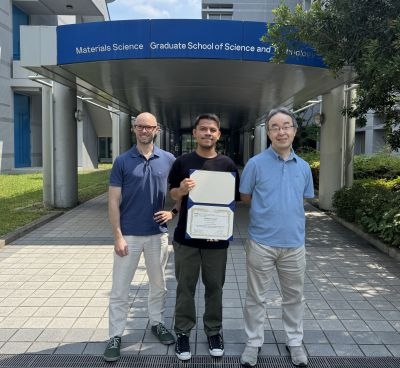 Nanang Adrianto, a second-year Doctoral student in the Quantum Photo-Science laboratory won a Student Award at the 10th International Symposium on Organic and Inorganic Electronic Materials and Related Nanotechnologies (EM-NANO2025).