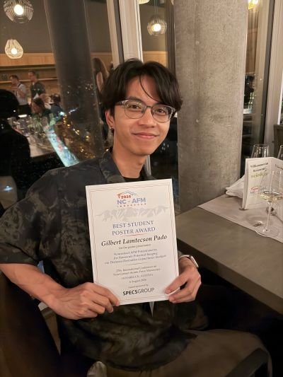 Gilbert Lamtecson Pado of the Organic Electronics Laboratory Receives the Best Student Poster Award at NC-AFM 2026