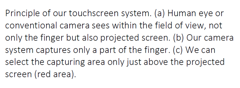 Turning the tables into touchscreens