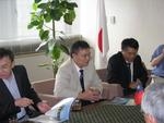 台湾　国立交通大学理学院長らが学長表敬（2009/6/30）