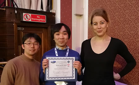 国際会議WSDM 2017のコンペティション「WSDM Cup 2017」のTriple scoring taskにおいて、自然言語処理学研究室の佐藤元紀さん（博士前期課程1年）と進藤裕之助教、株式会社Studio Ousiaが共同で開発したシステムが準優勝