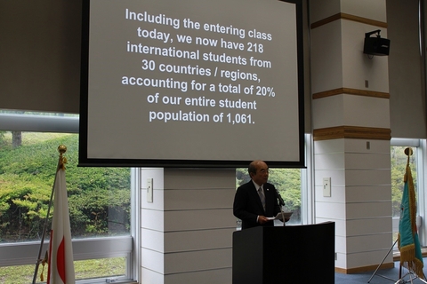 平成29年度 秋学期入学式を挙行（2017/10/2）