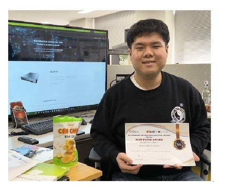 コンピューティング・アーキテクチャ研究室の衛藤 優さん(博士前期課程1年)らが、国際会議ICISN2025においてBest Paper Awardを受賞